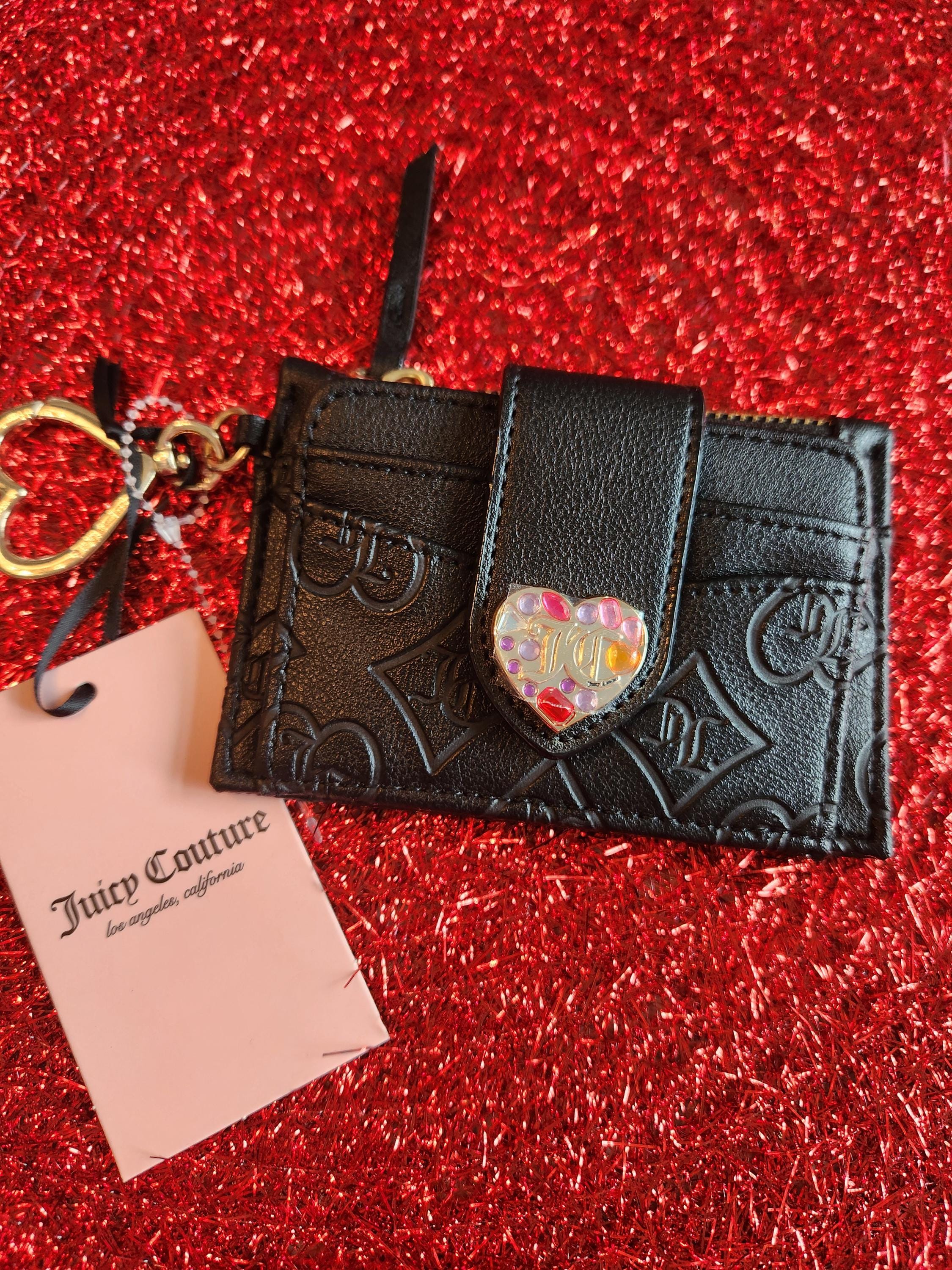 Juicy Couture Liquorice Glitz Out Tab Elongated Cards Case Small