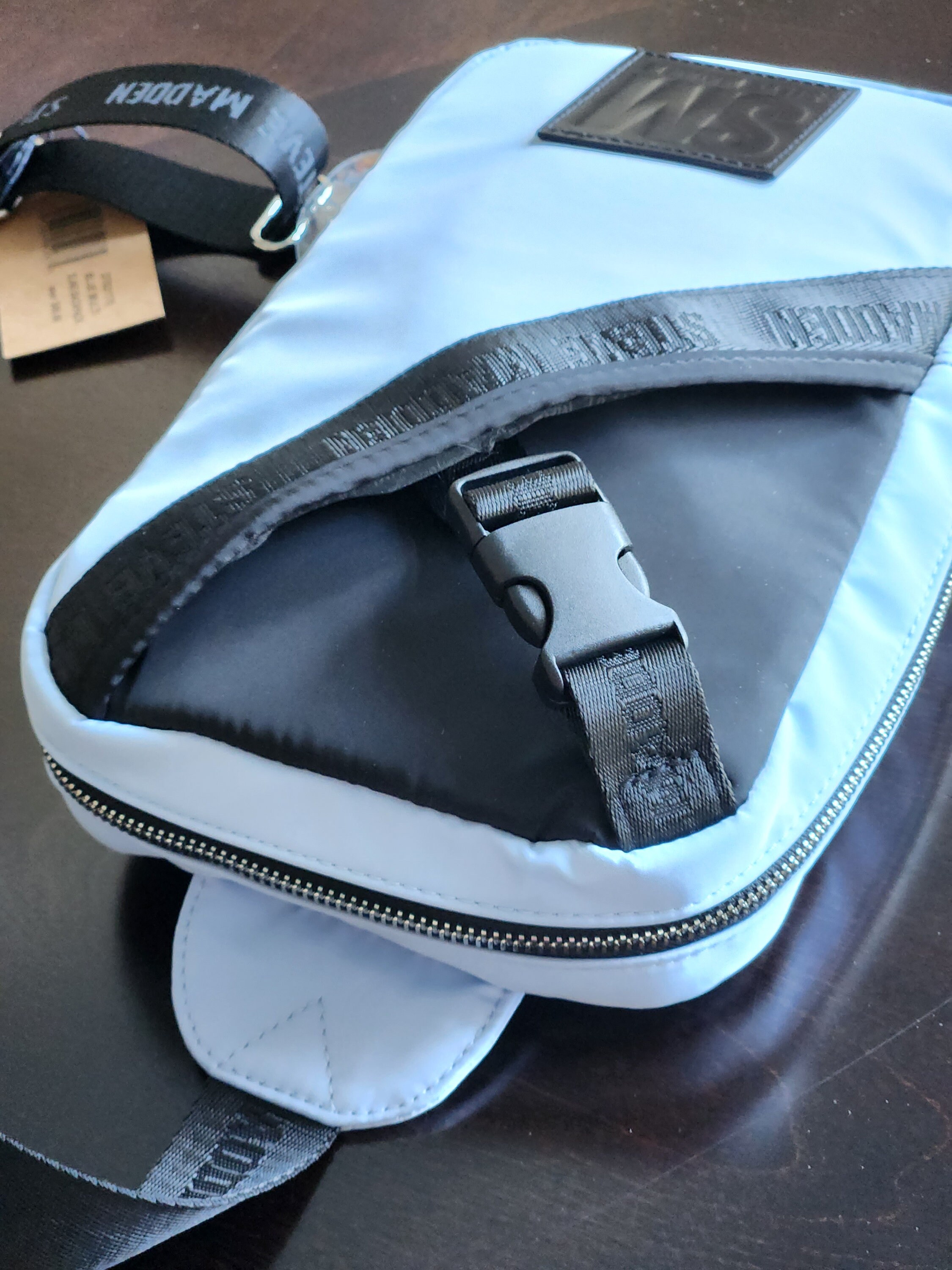 Steven Madden Blue Multi Sling Backpack Bida Nylon Crossbody 
