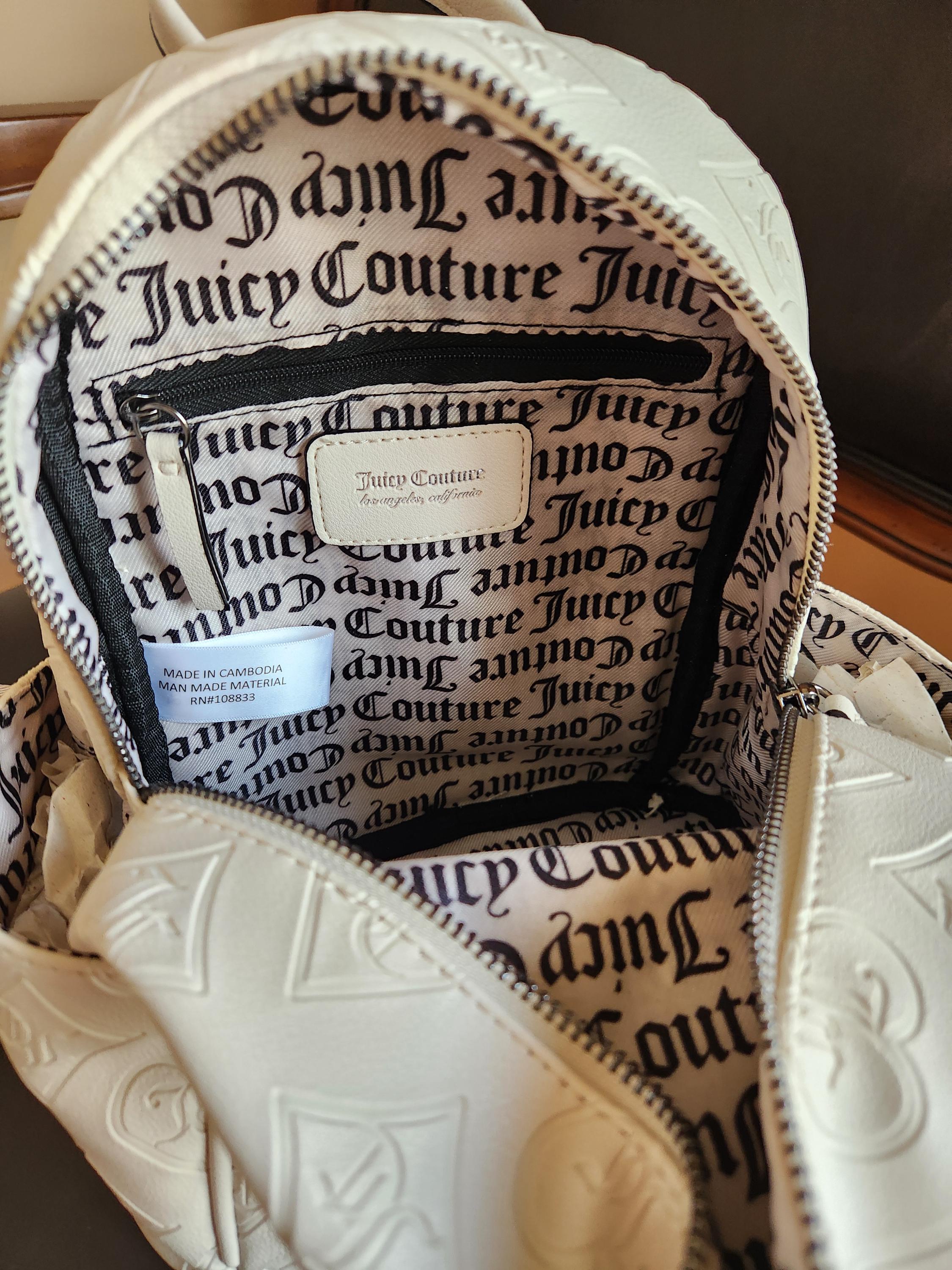 Juicy Couture Crystal Good Times Backpack Cream ( off White