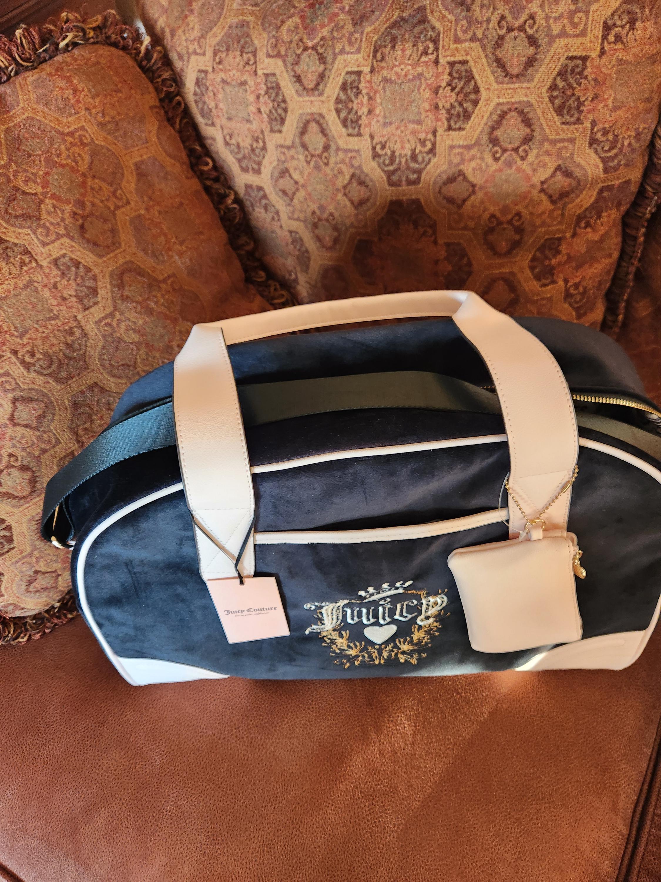 loin nuit セット Juicy Couture Heritage Weekender Liquorice Nion Black Velvet