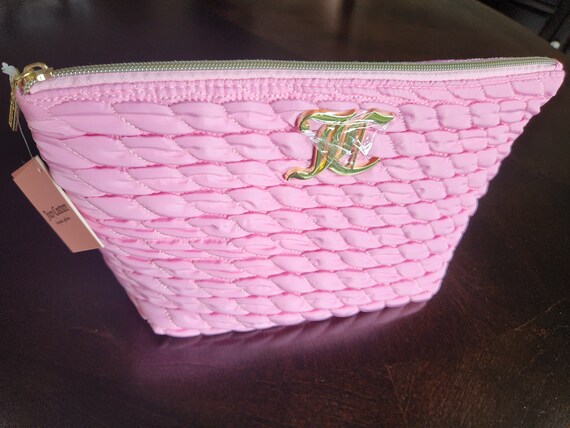 Juicy couture light pink cosmetic bag cute wrinkl… - image 2