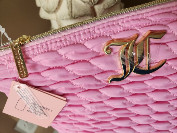 Juicy couture light pink cosmetic bag cute wrinkl… - image 7