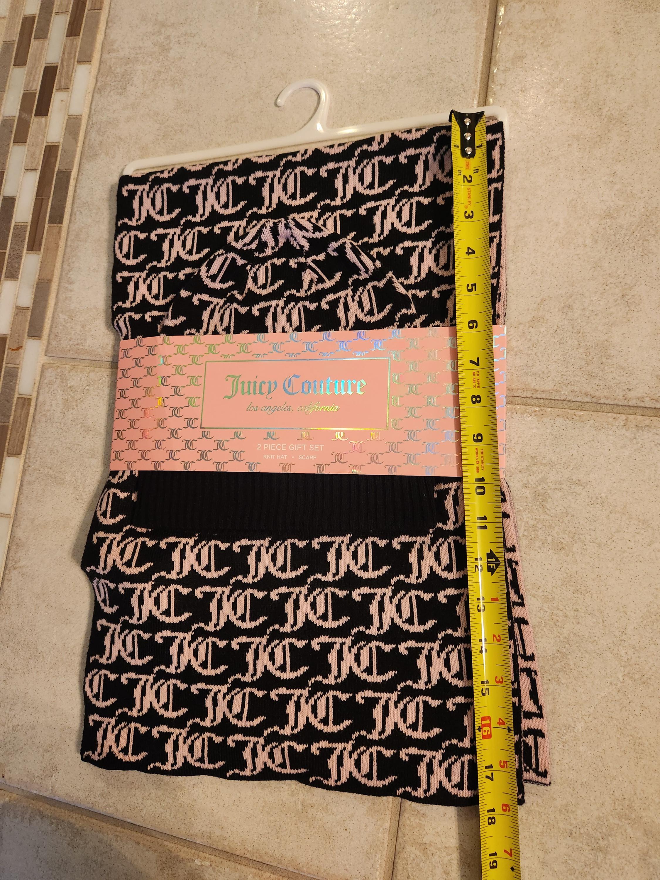 Juicy Couture 2-Piece Knit Hat & Scarf Set Juicy Couture Womens Cable Knit Hat, Gloves & Scarf 3-Piece  main image 4