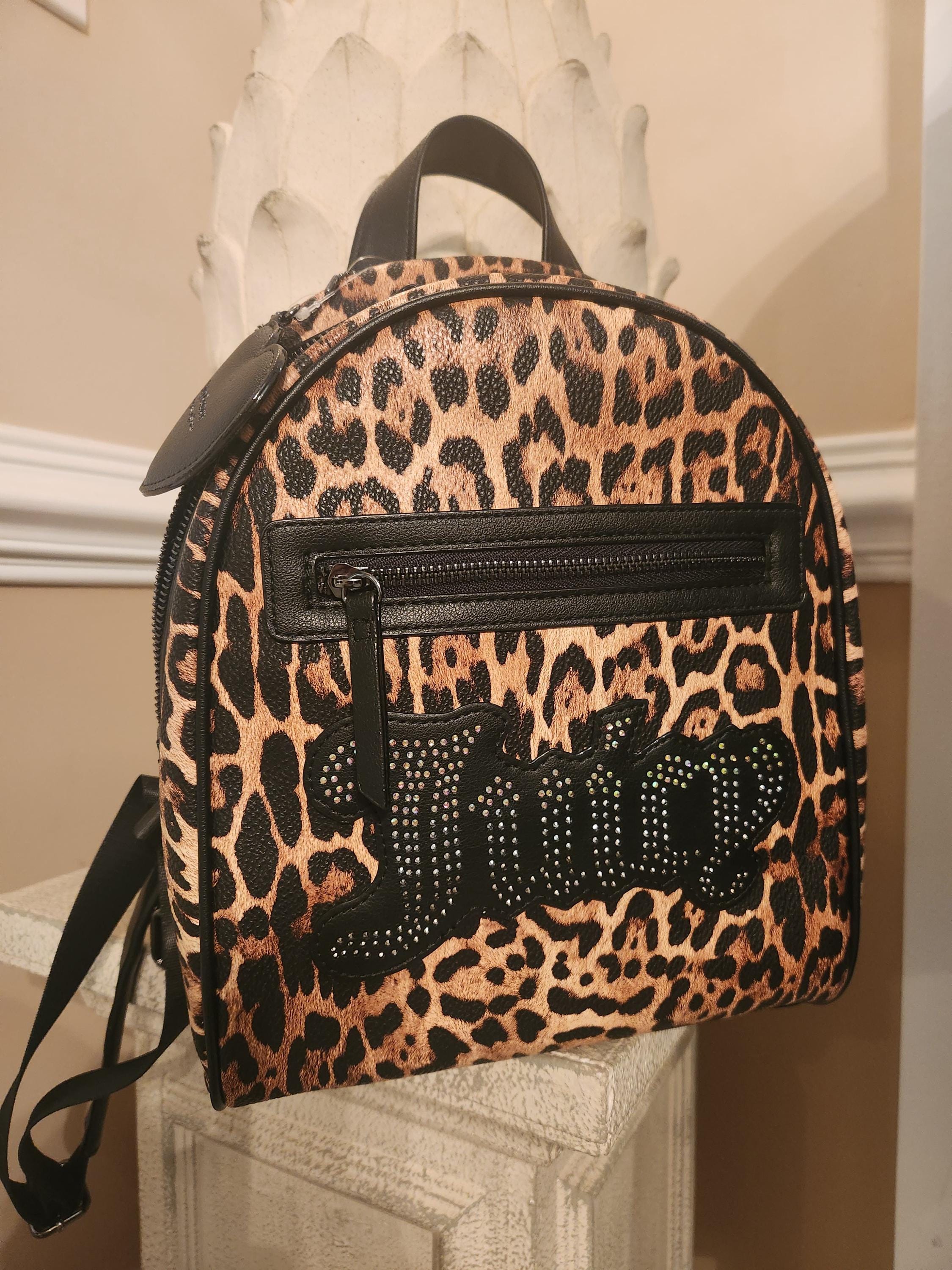 Juicy Couture Big Spender Backpack Leopard Print Sparkle Juicy Couture Big Spender Backpack Leopard Print Sparkle
