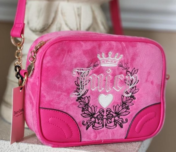Juicy Couture Free Love Heritage Crossbody Bag Hot Pink Camera Bag