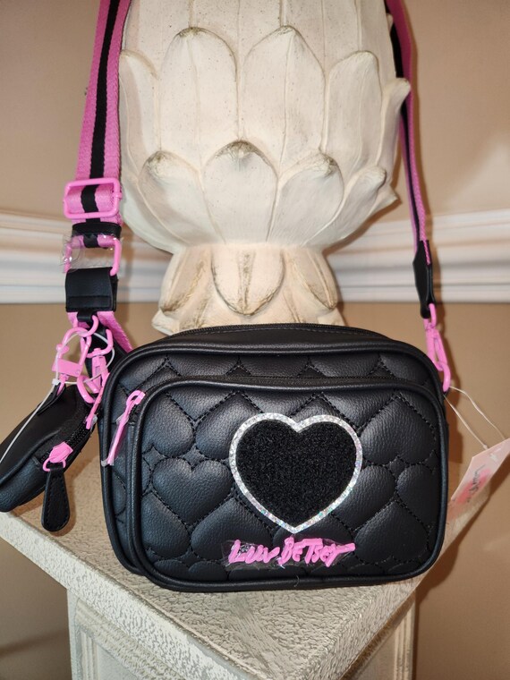Luv Betsey Johnson Small Pink/Black Quilted Backpack & coin purse Luv by betsey johnson - Gem main image 3