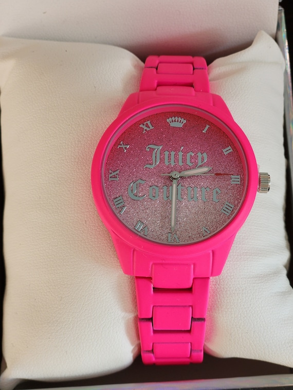 Juicy Couture Black Label Hot Pink Bracelet Watch Barbie Style Etsy