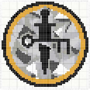 Rogue DnD Emblem Cross Stitch PDF Pattern