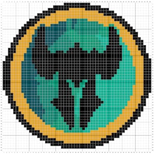 Paladin DnD Emblem Cross Stitch PDF Pattern