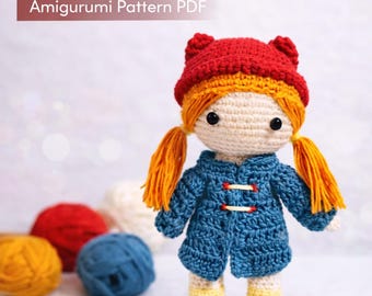 Amigurumi Girl Crochet Doll Pattern | Handmade Toy Tutorial (PDF Download)