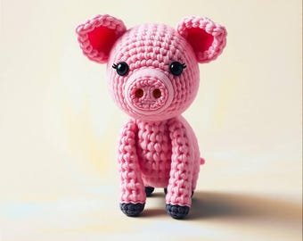 Mini Pig Amigurumi Crochet Pattern – Beginner Farm Animal Plush Toy (PDF Download)