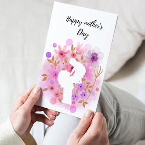 Printable Mother’s Day Card, Happy Mother’s Day, Simple wholesome design, Instant Download, 5x7 pdf