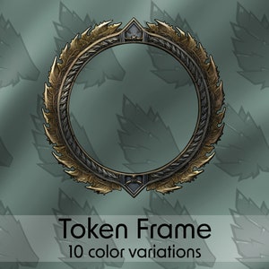 DND Profile Token Frame, 10 Colors. Trophy, Thin, Winged for Roll20, Foundry VTT, other Virtual Table Tops, Dungeons & Dragons, Pathfinder