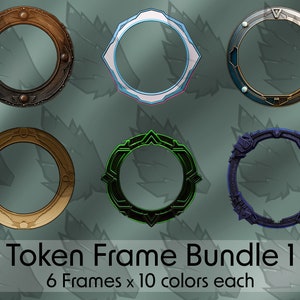 Frame Bundle - DND / Pathfinder / Token Frame / Token Border / Foundry VTT / Roll20 / Digital Token / Profile Frame / Dungeons And Dragons