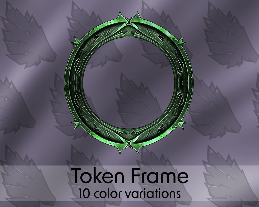 DND Profile Token Frame 10 Colors. Fantasy Elven Scroll for - Etsy