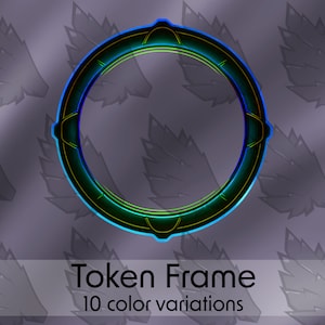 DND Profile Token Frame, 10 Colors. Neon, Gate, Cyberbunk, for Roll20, Foundry VTT, other Virtual Table Tops, Dungeons & Dragons, Pathfinder