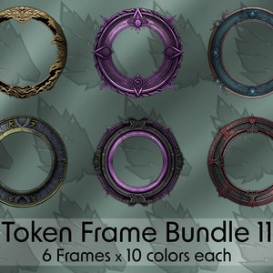 Frame Bundle - DND / Pathfinder / Token Frame / Token Border / Foundry VTT / Roll20 / Digital Token / Profile Frame / Dungeons And Dragons