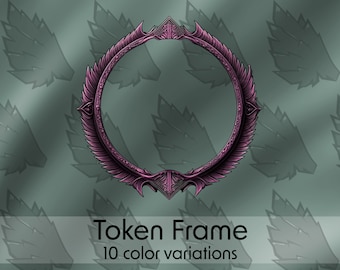 Gevleugeld NST-tokenframe, 10 kleuren (digitale download)