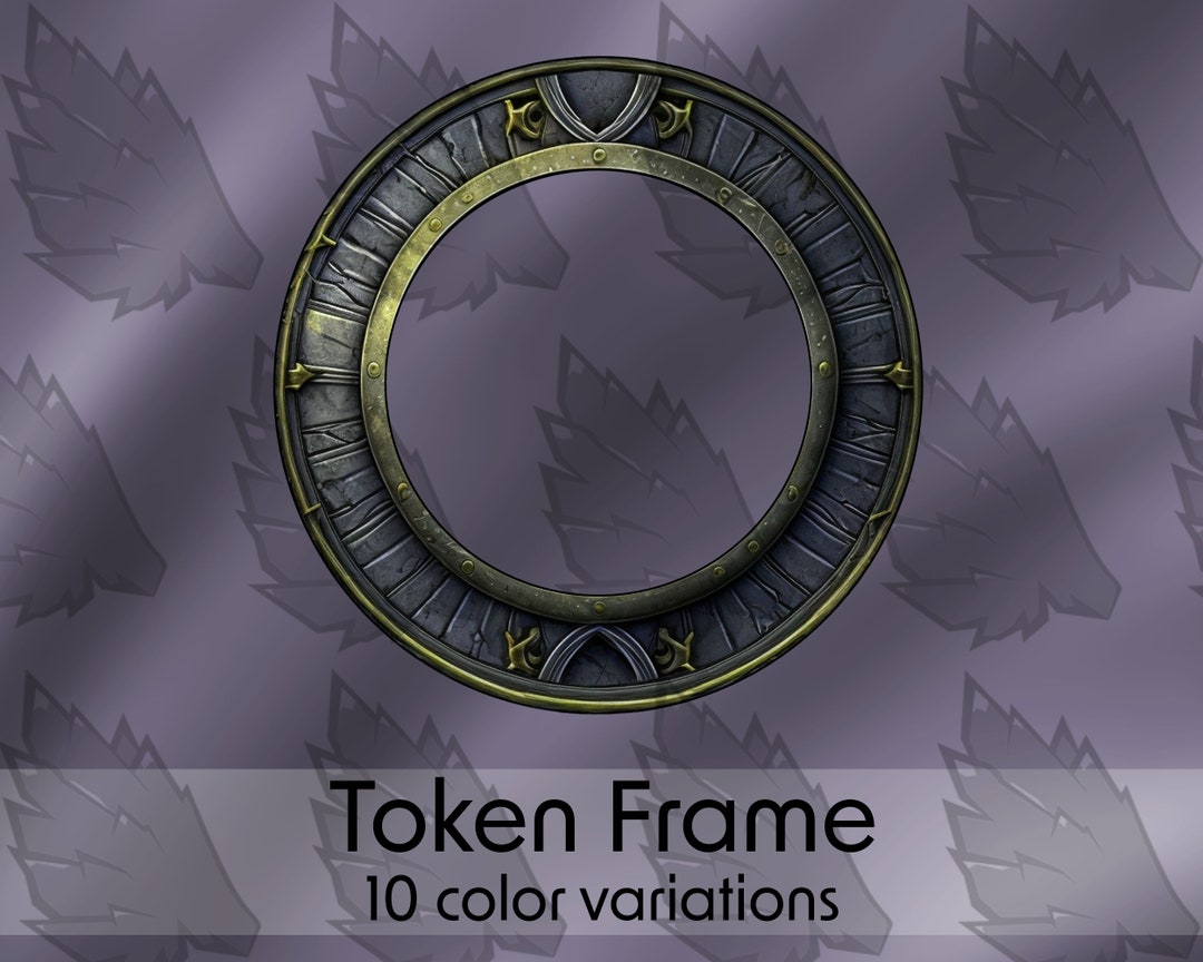 Token Icon Rustic Rustic DND Token Frame, 10 Colors, VTT Roleplaying (digital Download ...