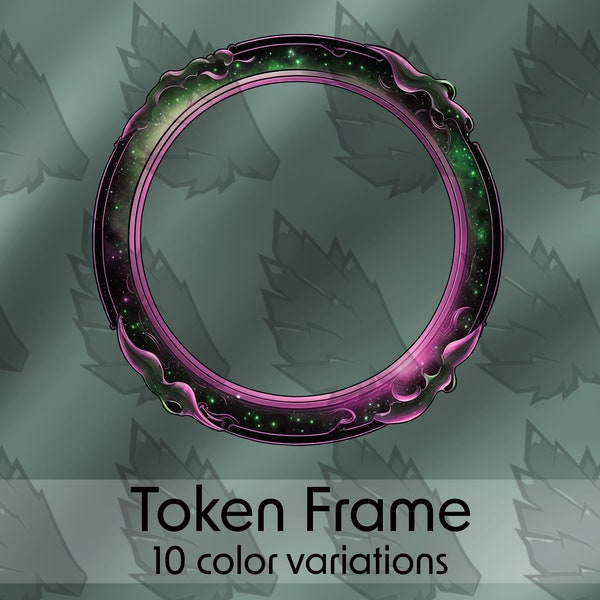 DND Profile Token Frame, 10 Colors. Galaxy, Sci-fi, Space, for Roll20, Foundry VTT, other Virtual Table Tops, Dungeons & Dragons, Pathfinder