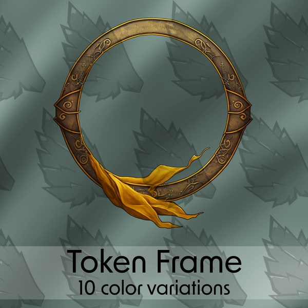 DND Profile Token Frame, 10 Colors. Monk, Thin, Minimal for Roll20, Foundry VTT, other Virtual Table Tops, Dungeons & Dragons, Pathfinder