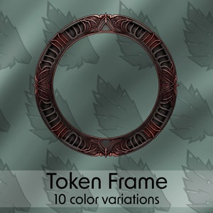 DND Profile Token Frame, 10 Colors. Ribbed, Sci-Fi, Alien, for Roll20, Foundry VTT, other Virtual Table Tops, Dungeons & Dragons, Pathfinder