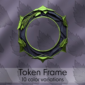 DND Profile Token Frame, 10 Colors. Sci-fi, Rocky, Armor, for Roll20, Foundry VTT, other Virtual Table Tops, Dungeons & Dragons, Pathfinder