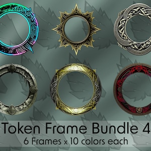 Frame Bundle - DND / Pathfinder / Token Frame / Token Border / Foundry VTT / Roll20 / Digital Token / Profile Frame / Dungeons And Dragons