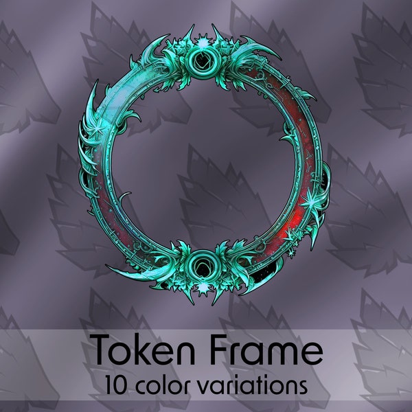 DND Profile Token Frame, 10 Colors. Punk, Spiked, Anime, for Roll20, Foundry VTT, other Virtual Table Tops, Dungeons & Dragons, Pathfinder