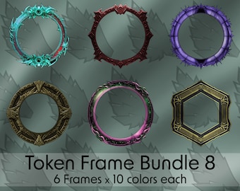 Frame Bundle - DND / Pathfinder / Token Frame / Token Border / Foundry VTT / Roll20 / Digital Token / Profile Frame / Dungeons And Dragons