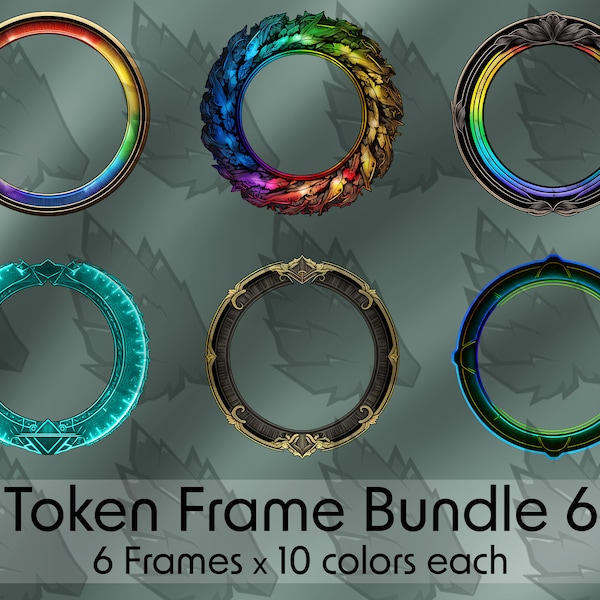 Frame Bundle - DND / Pathfinder / Token Frame / Token Border / Foundry VTT / Roll20 / Digital Token / Profile Frame / Dungeons And Dragons