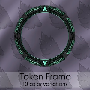 DND Profile Token Frame, 10 Colors. Neon, Thin, Sci-Fi, for Roll20, Foundry VTT, other Virtual Table Tops, Dungeons & Dragons, Pathfinder