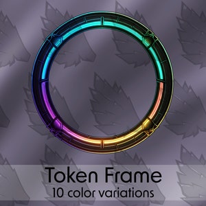 DND Profile Token Frame, 10 Colors. Neon, Cyberpunk for Roll20, Foundry VTT, other Virtual Table Tops, Dungeons & Dragons, Pathfinder
