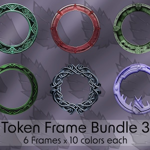 Frame Bundle - DND / Pathfinder / Token Frame / Token Border / Foundry VTT / Roll20 / Digital Token / Profile Frame / Dungeons And Dragons