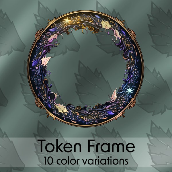 DND Profile Token Frame, 10 Colors. Plants, Druidic, for Roll20, Foundry VTT, other Virtual Table Tops, Dungeons & Dragons, Pathfinder