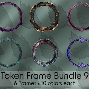 Frame Bundle - DND / Pathfinder / Token Frame / Token Border / Foundry VTT / Roll20 / Digital Token / Profile Frame / Dungeons And Dragons