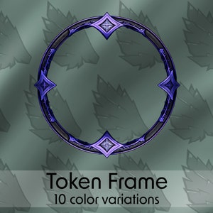 DND Profile Token Frame, 10 Colors. Thin, Shield, Sci-Fi, for Roll20, Foundry VTT, other Virtual Table Tops, Dungeons & Dragons, Pathfinder