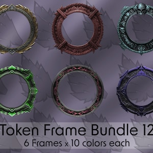 Frame Bundle - DND / Pathfinder / Token Frame / Token Border / Foundry VTT / Roll20 / Digital Token / Profile Frame / Dungeons And Dragons