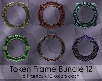 Frame Bundle - DND / Pathfinder / Token Frame / Token Border / Foundry VTT / Roll20 / Digital Token / Profile Frame / Dungeons And Dragons