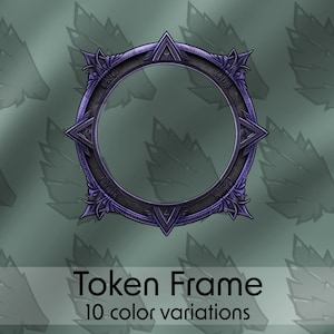 DND Profile Token Frame, 10 Colors. Organic Fantasy, Magic for Roll20, Foundry VTT, other Virtual Table Tops, Dungeons & Dragons, Pathfinder