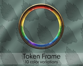 Tokenframe niet storen, 10 kleuren, VTT RPG (digitale download)
