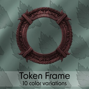 DND Profile Token Frame, 10 Colors. Rugged Warrior Fantasy for Roll20, Foundry VTT, other Virtual Table Tops, Dungeons & Dragons, Pathfinder