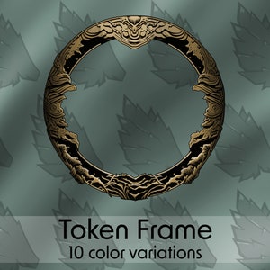 DND Profile Token Frame, 10 Colors. Ancient, Stone, Statue for Roll20, Foundry VTT, other Virtual Table Tops, Dungeons & Dragons, Pathfinder