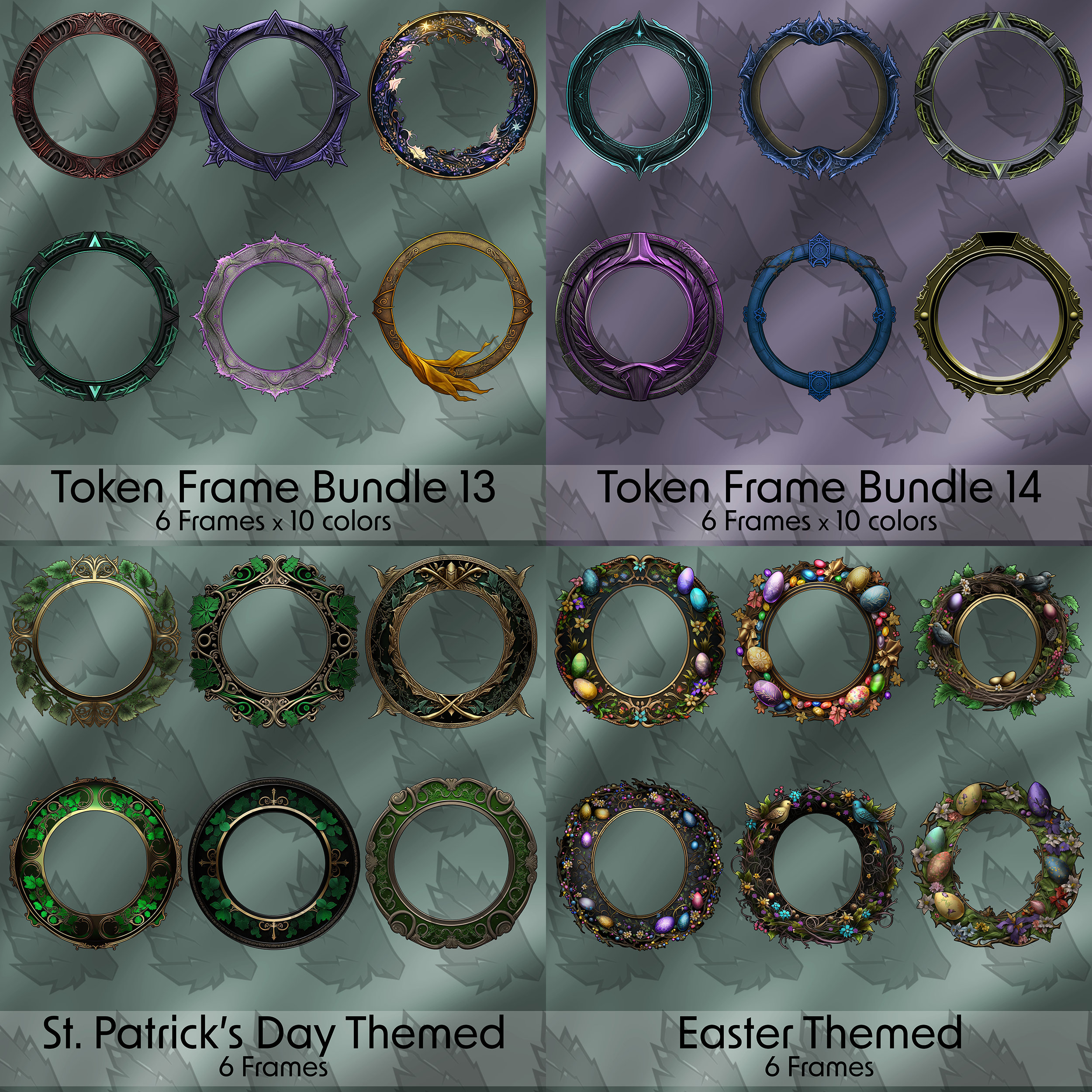 TTRPG Ultimate Token Frame Bundle – DND, Pathfinder, VTT (digital ...