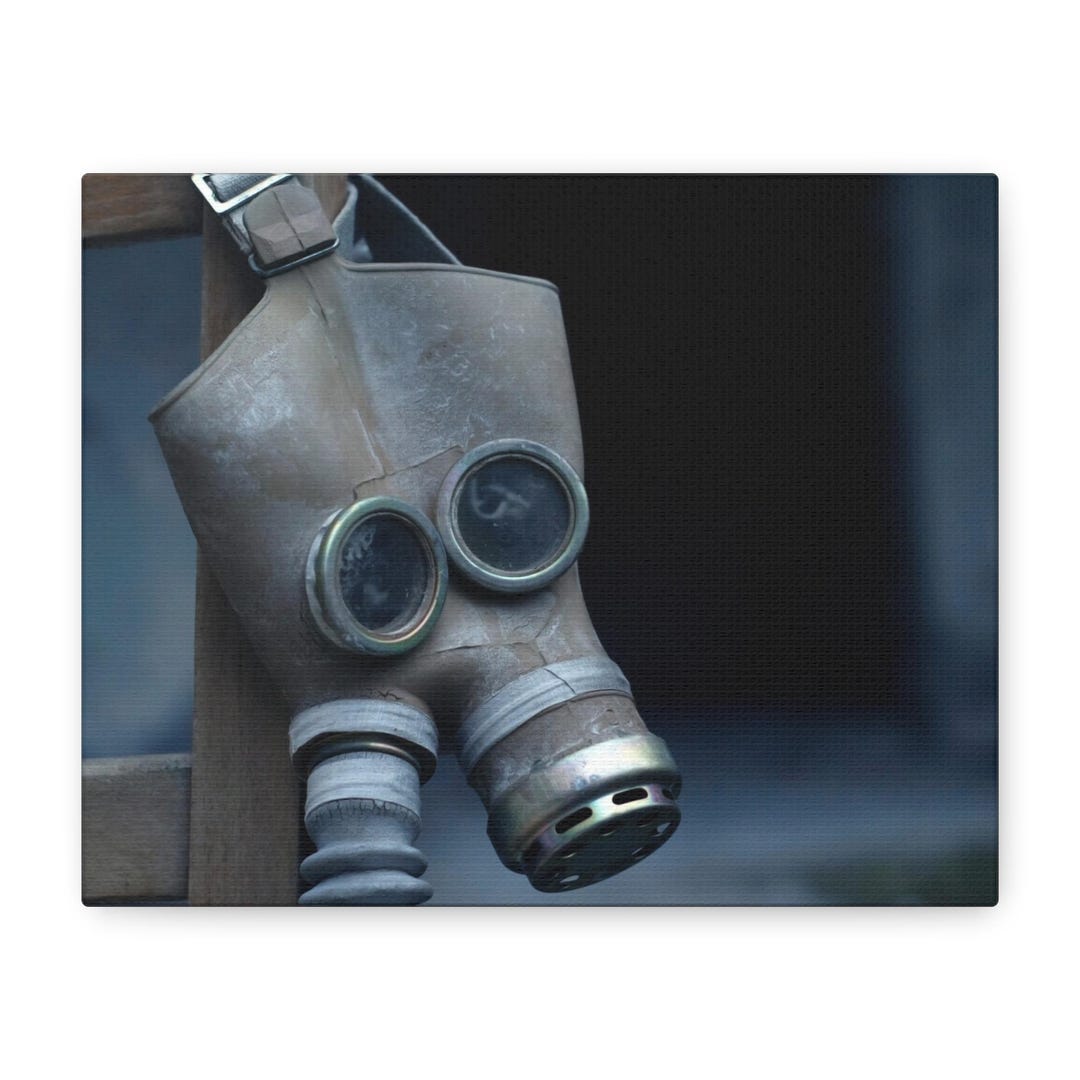 Chernobyl Abandoned Gas Mask Close-up | Urban Exploration Canvas Wall ...