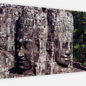 Cambodia Angkor Wat Temple Canvas/Poster print. Boho living room wall decor. Original photograph of Asian temple. Religion and historical.