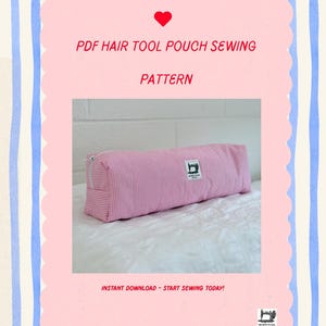 Patrón de costura para bolso con cremallera (ideal para principiantes) / Estuche para herramientas de peluquería (descarga en PDF)