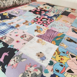Personalised Baby Clothes Quilt – Custom Patchwork Keepsake Blanket