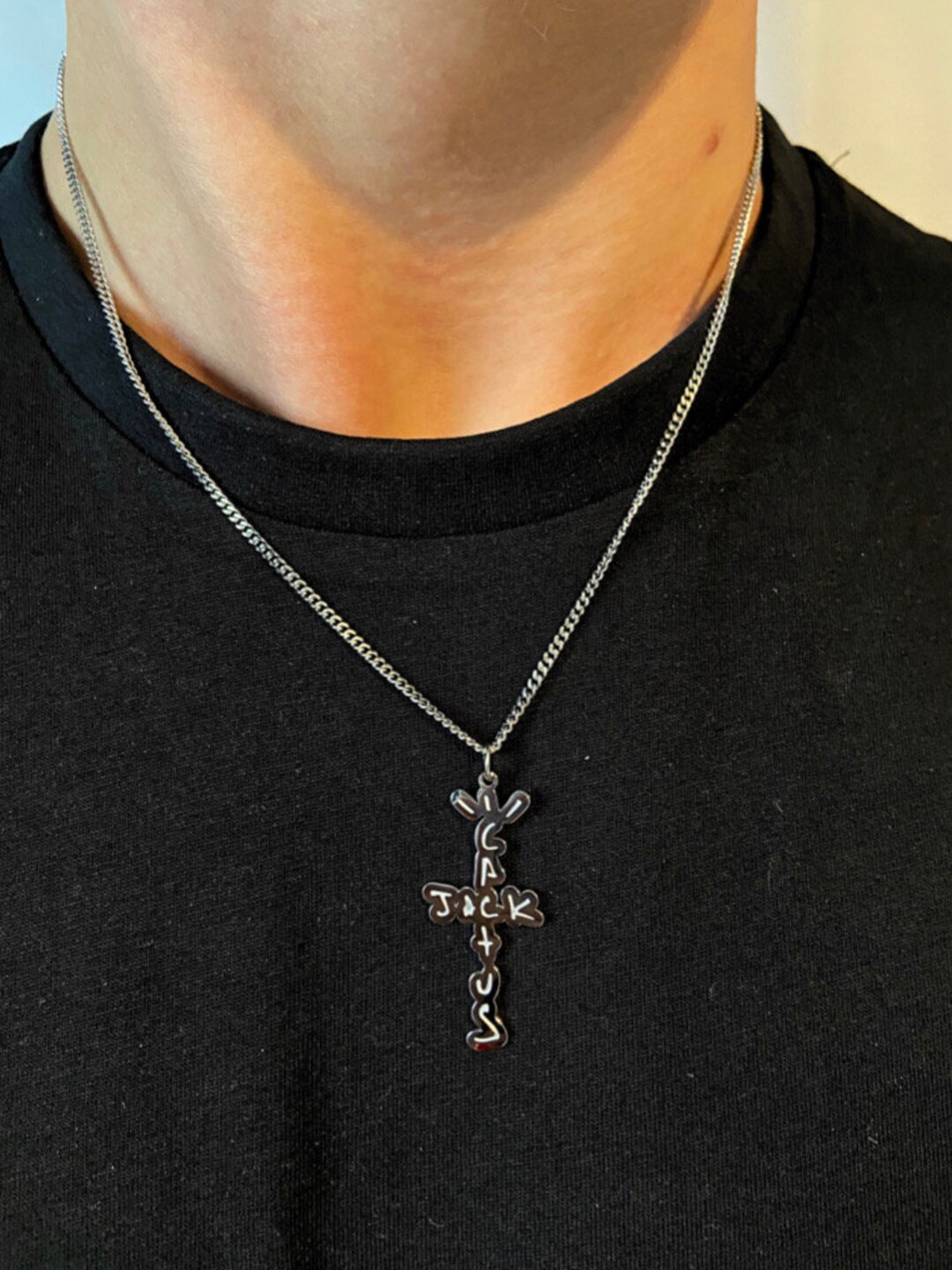 Silver Utopia Necklace Chain Hip Hop Pendant Rapper Chain Rap Jewelry