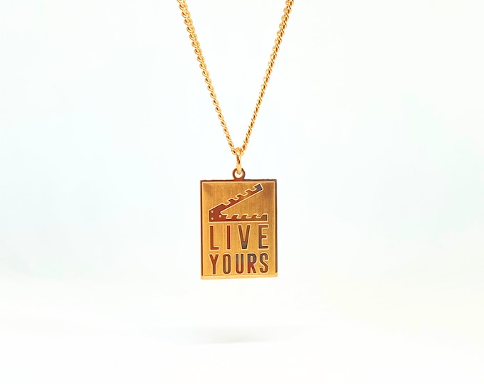 Live Yours Gold Chain | UK Rap Necklace Pendant | Hip Hop Jewelry | Rapper Chain | Gifts for Him | Gift for Boyfriend |